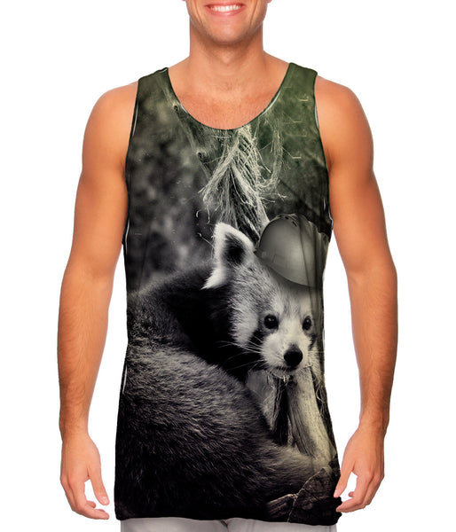 Construction Hat Red Panda&nbsp;Mens Tank Top