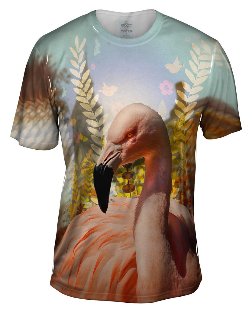 Big Ben Flamingo Mens T-Shirt | Yizzam