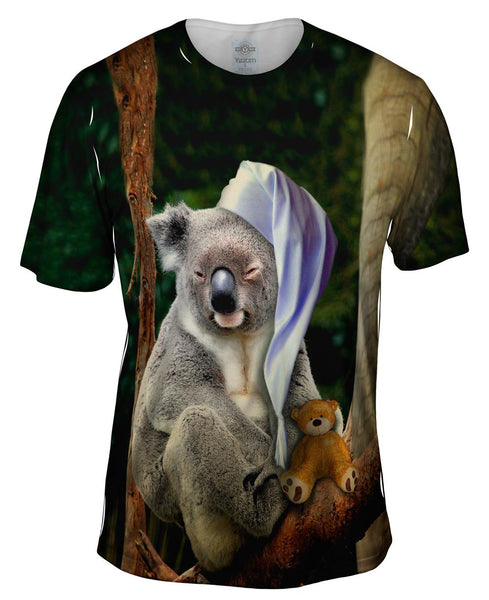 Sleeping Cap Koala Mens T-Shirt