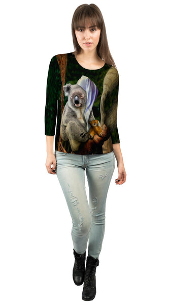 Sleeping Cap Koala&nbsp;Womens 3/4 Sleeve