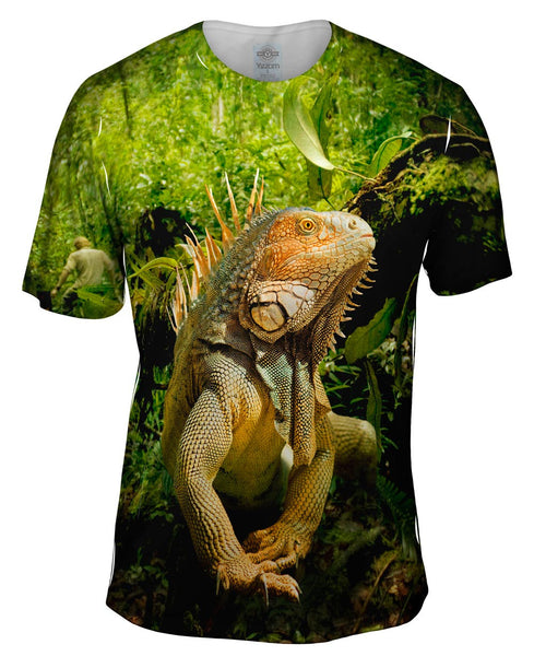 Deep Jungle Iguana Mens T-Shirt