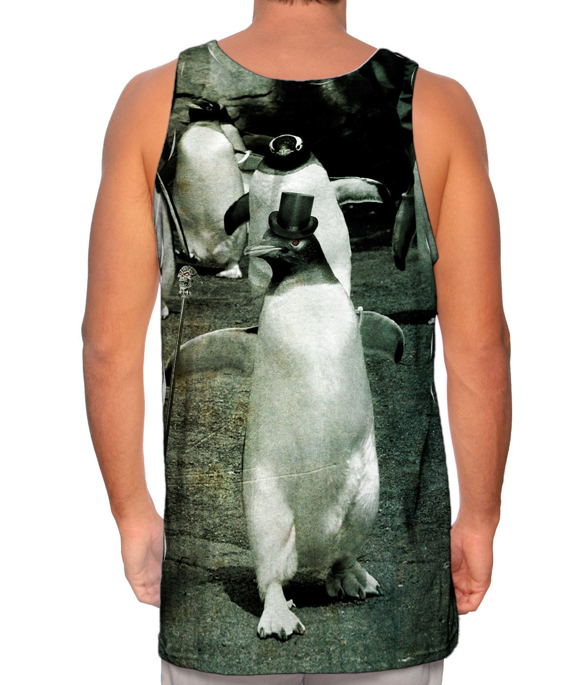 Dancing Top Hat Penguin Mens Tank Top Yizzam