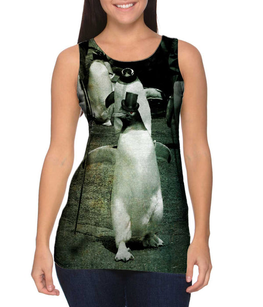 Dancing Top Hat Penguin&nbsp;Womens Tank Top