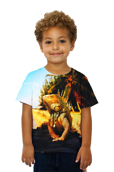 Kids Coast Beach Iguana Kids T-Shirt