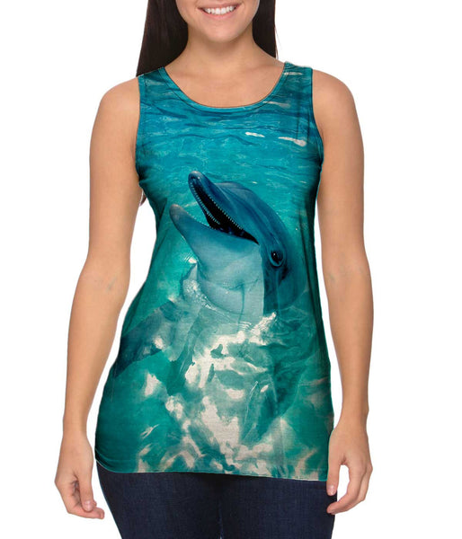Vintage Dolphin&nbsp;Womens Tank Top