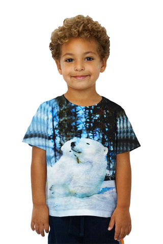Kids Blue Watercolor Polar Bear