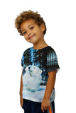 Kids Blue Watercolor Polar Bear