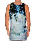 Blue Watercolor Polar Bear