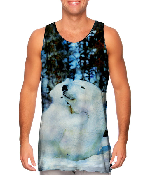 Blue Watercolor Polar Bear&nbsp;Mens Tank Top