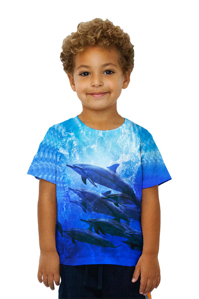 Kids Blue Cool Dolphin&nbsp;Kids T-Shirt