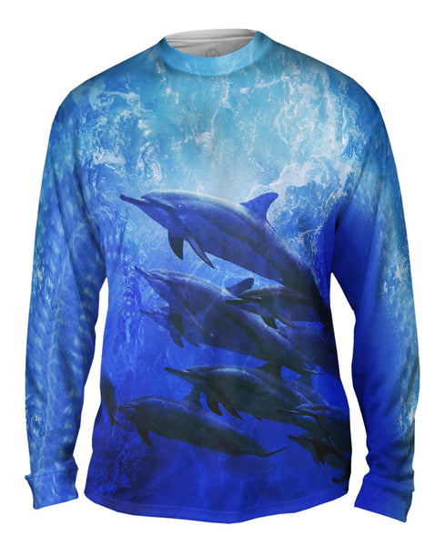 Blue Cool Dolphin&nbsp;Mens Long Sleeve