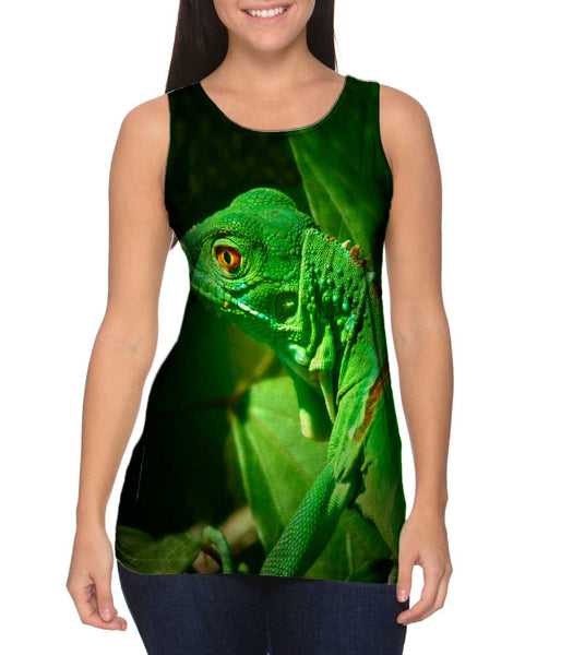 Green Iguana Jungle Womens Tank Top