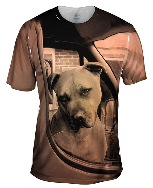 Driving Boxer Dog Mens T-Shirt