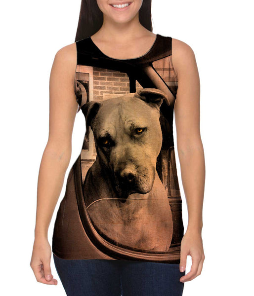 Driving Boxer Dog&nbsp;Womens Tank Top