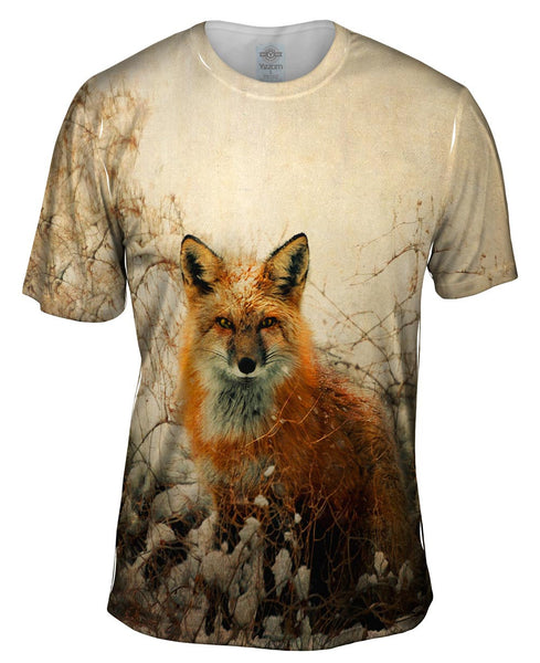 Vintage Snow Fox Mens T-Shirt