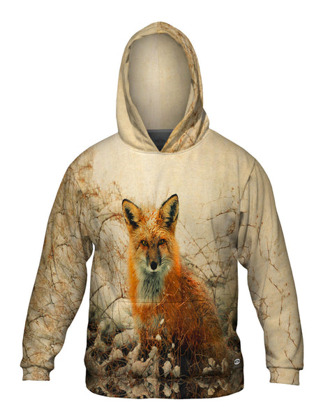 Vintage Snow Fox Mens Hoodie Sweater