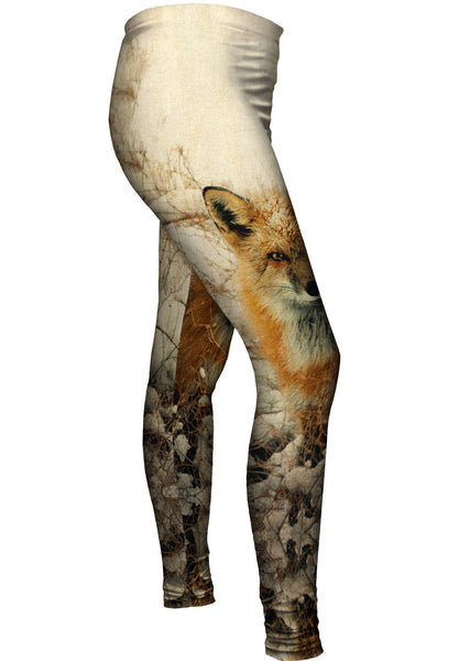 Vintage Snow Fox Womens Leggings