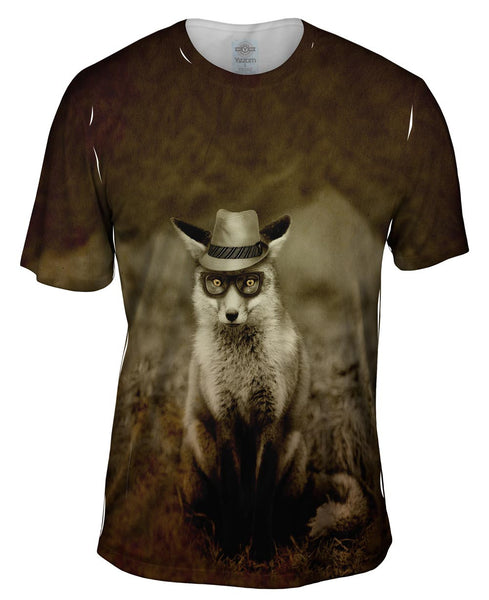 Leer Fedora Fox Mens T-Shirt