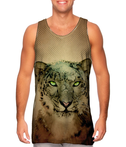 Snowy Snow Leopard&nbsp;Mens Tank Top