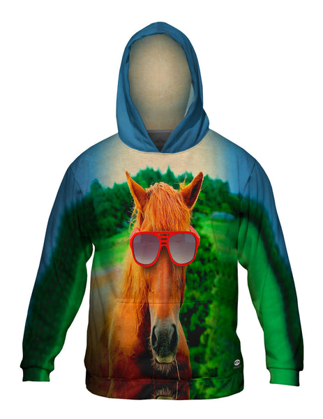 Red Horse Beauty Mens Hoodie Sweater