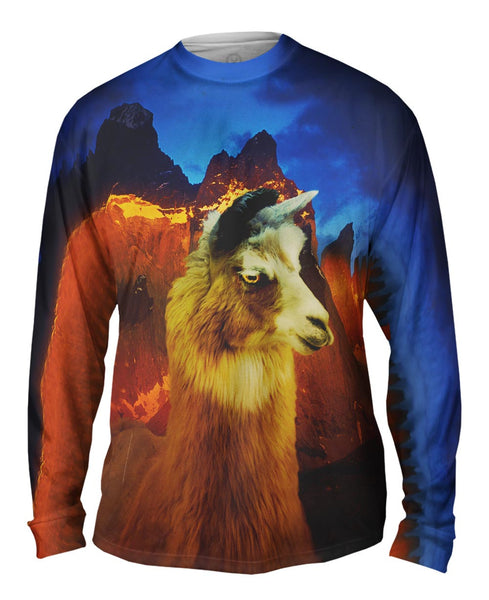 Andes Llama Sunset&nbsp;Mens Long Sleeve