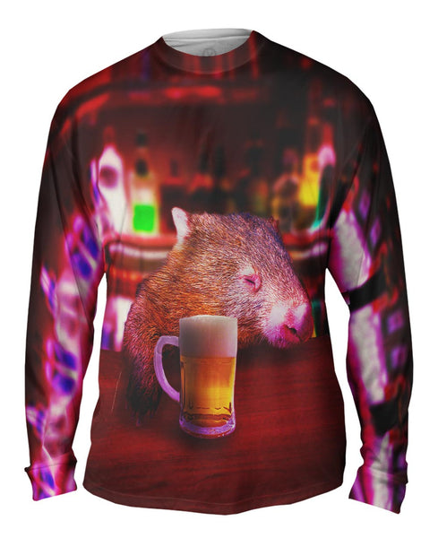 Bar Drink Wombat Mens Long Sleeve
