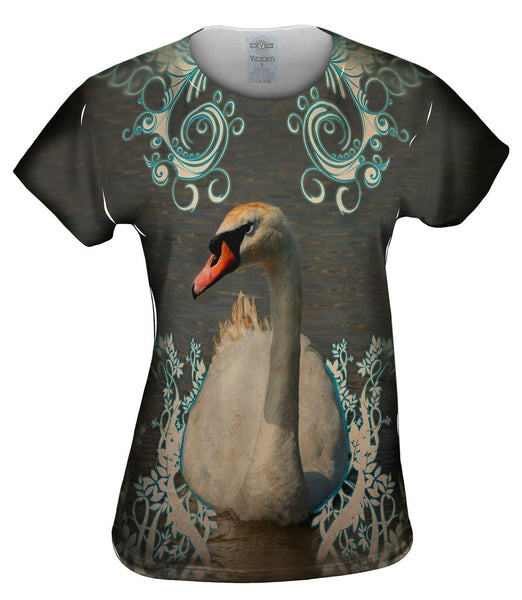 Swirl Swan Womens Top