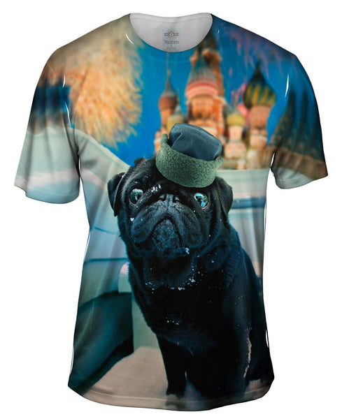 Snow Kremlin Pug Mens T-Shirt