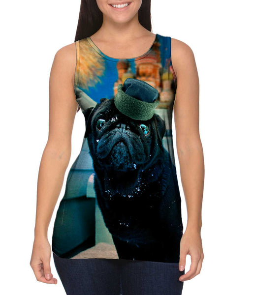 Snow Kremlin Pug&nbsp;Womens Tank Top