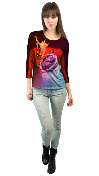 Beer Sleepy Pug&nbsp;Womens 3/4 Sleeve