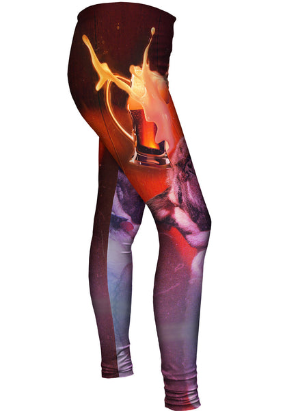 Beer Sleepy Pug&nbsp;Womens Leggings