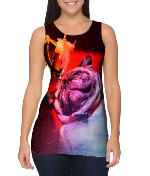 Beer Sleepy Pug&nbsp;Womens Tank Top
