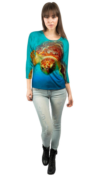 Deep Sea Turtle&nbsp;Womens 3/4 Sleeve