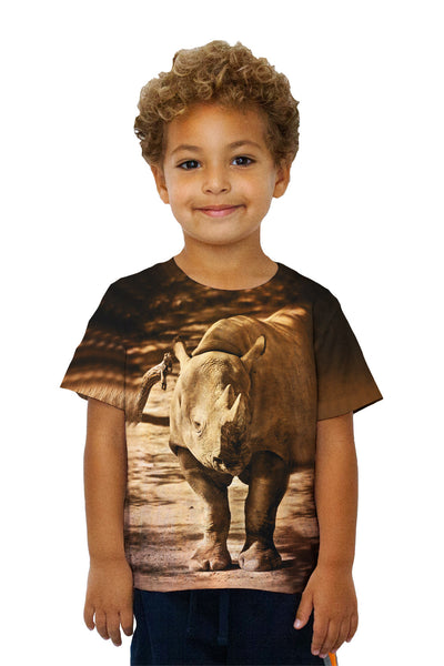 Kids Sepia Rhino&nbsp;Kids T-Shirt