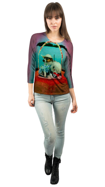 Beach Wedding Dogs&nbsp;Womens 3/4 Sleeve