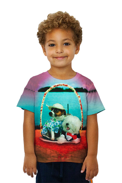 Kids Beach Wedding Dogs&nbsp;Kids T-Shirt