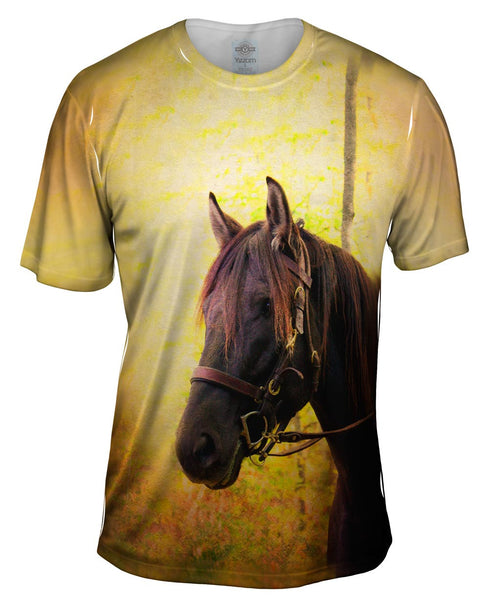 Yellow Pride Horse Mens T-Shirt