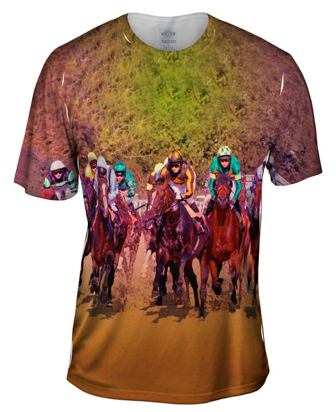 Race Horse Fight Mens T-Shirt