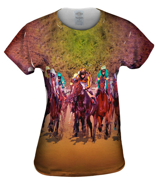 Race Horse Fight Womens Top