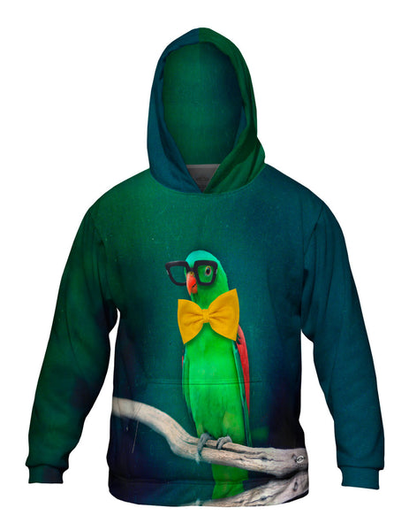 Nerd Parrot Mens Hoodie Sweater