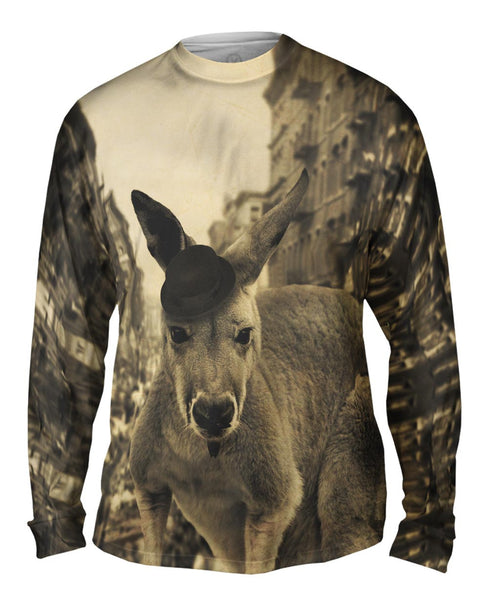 Mustache Kangaroo&nbsp;Mens Long Sleeve