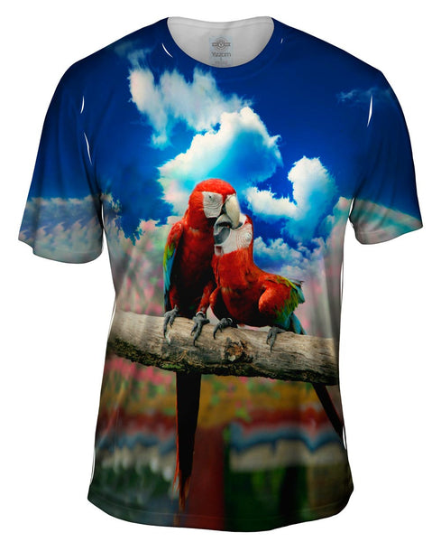 Love Kiss Macaw Mens T-Shirt