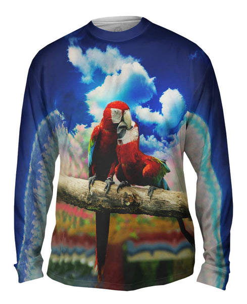 Love Kiss Macaw Mens Long Sleeve