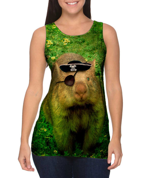 Pirate Wombat Womens Tank Top