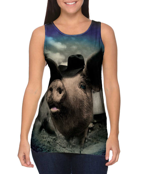 Cowboy Pig&nbsp;Womens Tank Top