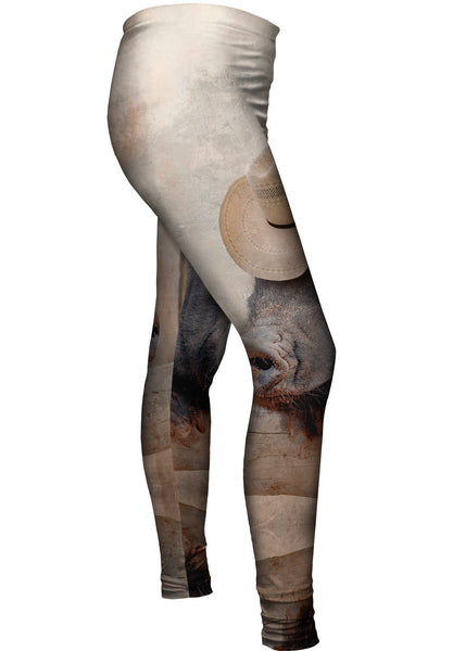Cowboy Saloon Pig&nbsp;Womens Leggings
