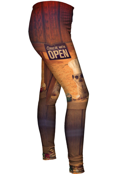 Cupcake Baker Meercat&nbsp;Womens Leggings