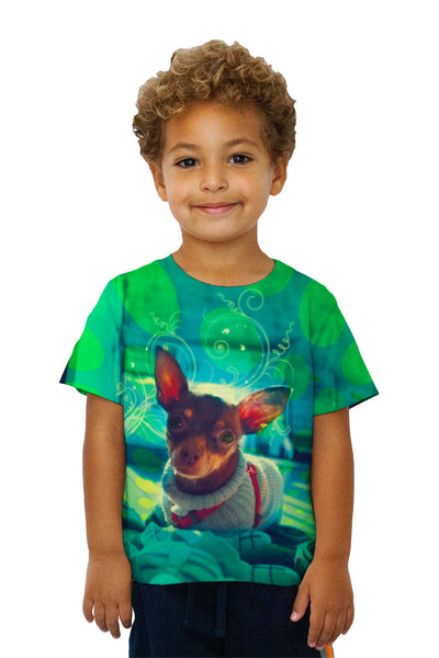 Kids Cute Chihuahua Sweater Dog&nbsp;Kids T-Shirt