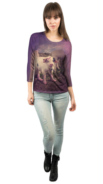 Little Miss Pig Boots&nbsp;Womens 3/4 Sleeve