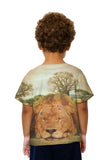 Kids Sleeping Lion And Birds